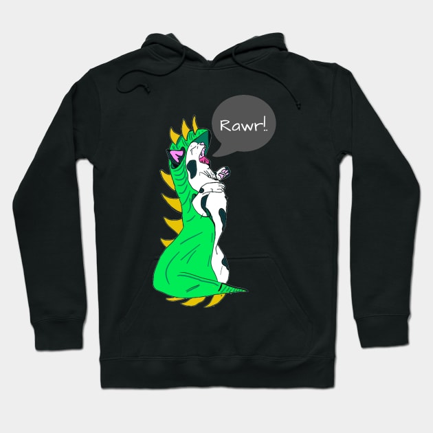 Dino-Cat Hoodie by ANMA Designs